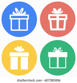 Gift Box vector icons set. Illustration isolated for graphic and web design.