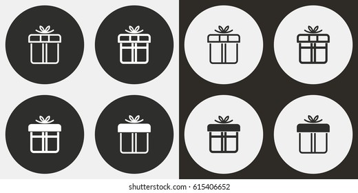 Gift Box vector icons set. Illustration isolated for graphic and web design.