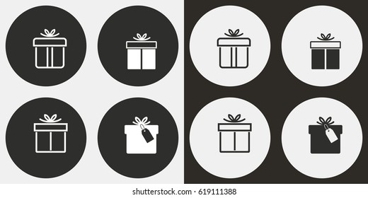 Gift Box vector icons set. Illustration isolated for graphic and web design.