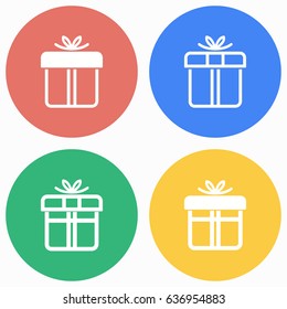 Gift Box vector icons set. Illustration isolated for graphic and web design.