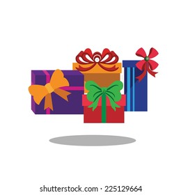 gift box. Vector illustration 