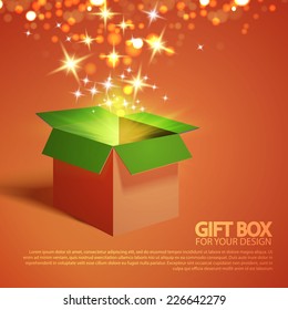 Gift box. Vector illustration