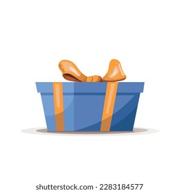 Geschenkbox. Vektorgrafik. Geburtstagsfeier, Feiern, Glückwunsch, Einladungskonzept. Gut für Postkarte, Karte, Abdeckung.
