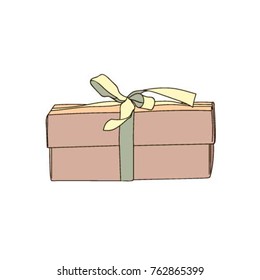 Gift box - vector illustration. Christmas gift box