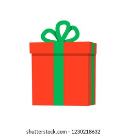 Gift box vector illustration. Flat design