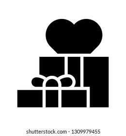 Gift box vector illustration, Isolated solid design icon