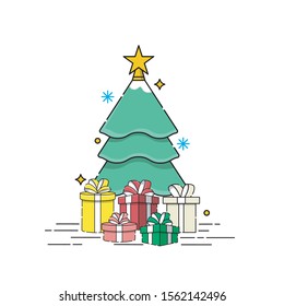 Gift box Vector illustration isolated on white background from event collection. gift box icon trendy and modern gift box symbol for logo, web, app. gift box icon flat vector illustration for graphic
