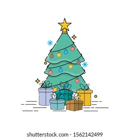Gift box Vector illustration isolated on white background from event collection. gift box icon trendy and modern gift box symbol for logo, web, app. gift box icon flat vector illustration for graphic.