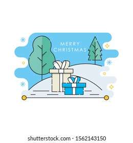 Gift box Vector illustration isolated on white background from event collection. gift box icon trendy and modern gift box symbol for logo, web, app. gift box icon flat vector illustration for graphic.
