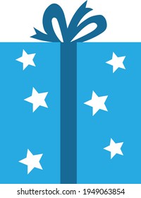 Ilustración vectorial de caja de regalo aislada en fondo blanco