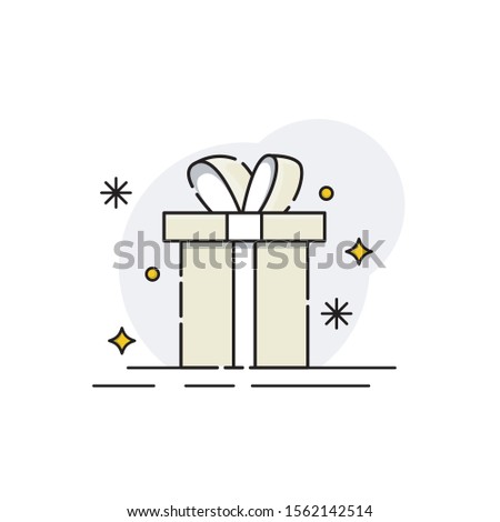 Gift box Vector illustration isolated on white background from event collection. gift box icon trendy and modern gift box symbol for logo, web, app. gift box icon flat vector illustration for graphic.