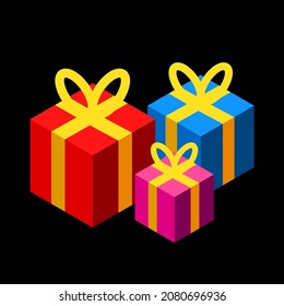 gift box vector illustration logo icon clipart