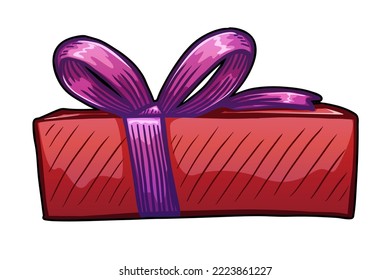 Ilustración vectorial de caja de regalo sobre fondo blanco