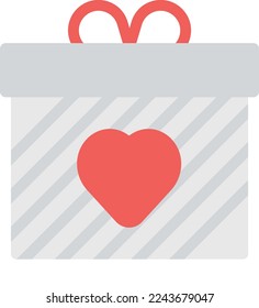 caja de regalo Ilustración vectorial en un fondo transparente. Símbolos de calidad superior. Iconos vectoriales de color de línea para el concepto y el diseño gráfico. 
