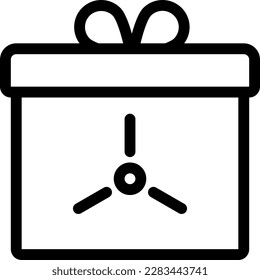 caja de regalo Ilustración vectorial en un fondo transparente. Símbolos de calidad superior. Iconos vectoriales de línea delgada para el diseño de conceptos y gráficos.