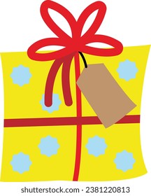 Gift box vector image or clip art