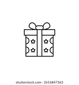 Gift Box vector line icon icons design