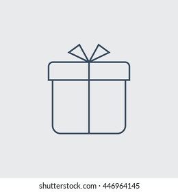 Gift Box Vector Line Icon. Eps.-10.