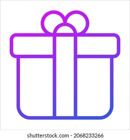 gift box vector outline icon. Modern thin line symbols. Collection of traditional elements.