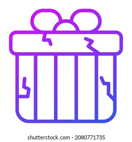  gift box vector outline icon.