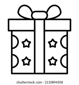 Geschenkbox-Vektorgrafik-Rahmensymbol einzeln auf weißem Hintergrund
