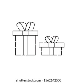 Gift box Vector outline illustration isolated on white background from event collection. gift box icon trendy and modern gift box symbol for logo, web, app. gift box icon flat vector illustration