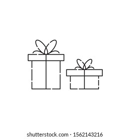 Gift box Vector outline illustration isolated on white background from event collection. gift box icon trendy and modern gift box symbol for logo, web, app. gift box icon flat vector illustration.