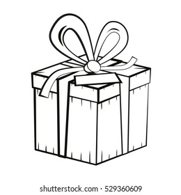 Similar Images, Stock Photos & Vectors of Gift Box. Vector Outline