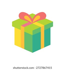Vetor de caixa de presente, Design de ícone presente, Ilustração de presente empacotada