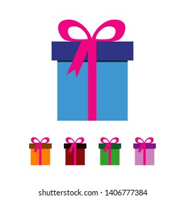 gift box vector with ribbon and celebration element.