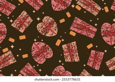 gift box vector seamless pattern