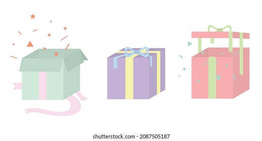 Gift box vector set in high resolution, easy to change the color. You can scale it to bigger size without loss of resolution.