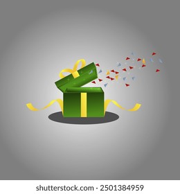Gift Box Vector, Surprise box, lucky box For Scrapbook, Poster, Web, Greeting Card, hang tag