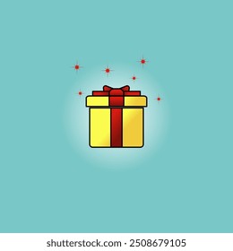 Gift Box Vector, Surprise Box, Lucky Box for Scrapbook, Poster, Web, Greeting Card, Hang Tag