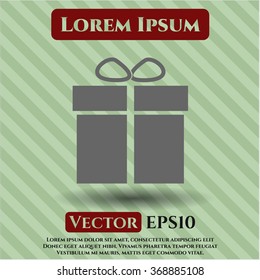 Gift box vector symbol