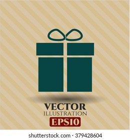 Gift box vector symbol