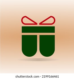 gift box, vector work set icon, gift box, christmas end gift