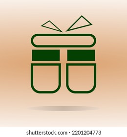 gift box, vector work set icon, gift box, christmas end gift