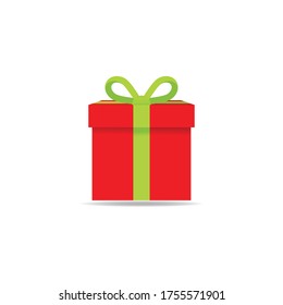 Gift box vextor icon, vector illustration