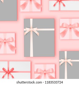 Gift box in winter sale theme with pastel color scheme vector illustration