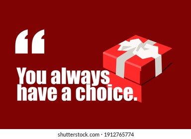 gift box with words of wisdom. gooding for wall decoration. eps file
