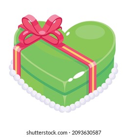 Gift  box wrapped with ribbon