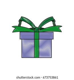gift box wrapped ribbon bow present