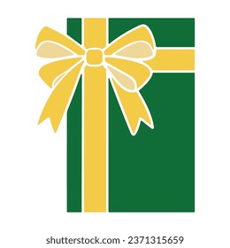Caja de regalo envuelta con cinta, material vectorial