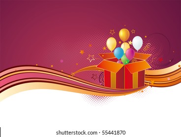 gift box,balloon,celebration background