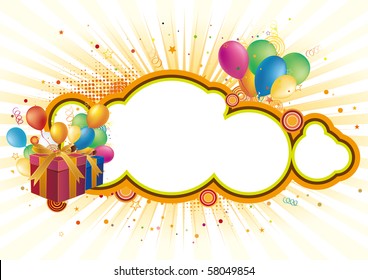 gift box,balloon,celebration background