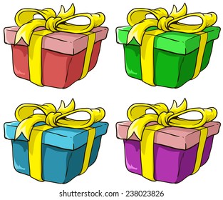 Gift Boxes Stock Vector (Royalty Free) 238023826 | Shutterstock