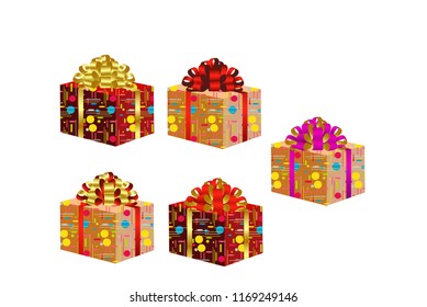 Gift boxes and bows
