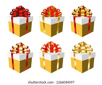 Gift boxes and bows