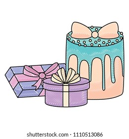 Gift boxes and cake design